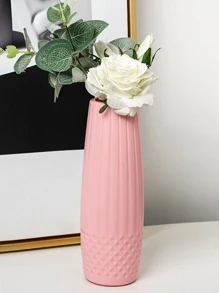 1 Bình Nhựa Hoa Bắc Âu Màu Hồng Chống Rơi Họa Tiết Bình Cho Hoa - Hồng - Xem 1