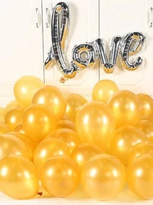 20/30/50个10英寸珍珠乳胶气球充气气球多色白粉色气球装饰生日派对婚礼 - 金色 - 查看 1