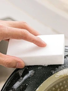 8入組/套合成樹脂清潔海綿,簡約風白色多功能鞋百潔布 - 白色 - 查看 5