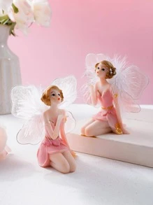 1pc Figure Design Decoration Craft, Fluffy ABS Home Ornament For Home Decor - Multicolor - View 7