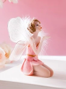 1pc Figure Design Decoration Craft, Fluffy ABS Home Ornament For Home Decor - Multicolor - View 1