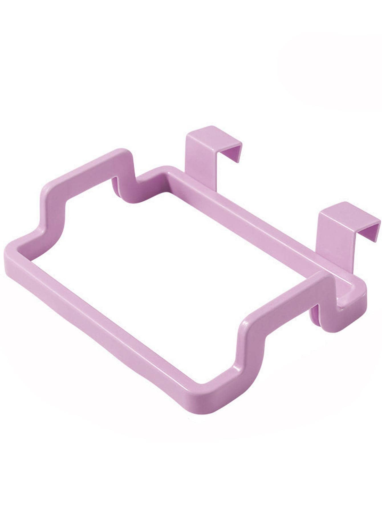 1pc Plastic Sink Filter Net Storage Rack, Modern Solid Color Trash Bag Storage Rack For Kitchen - Pink - View 1