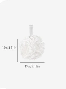 1 bóng tắm tạo bọt PE, xơ mướp trang trí Pom Pom hiện đại cho phòng tắm - trắng - Xem 3