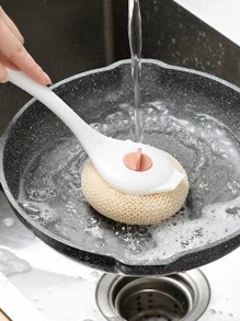 1入組PP鍋刷,現代撞色長柄清潔刷 - 彩色 - 查看 1