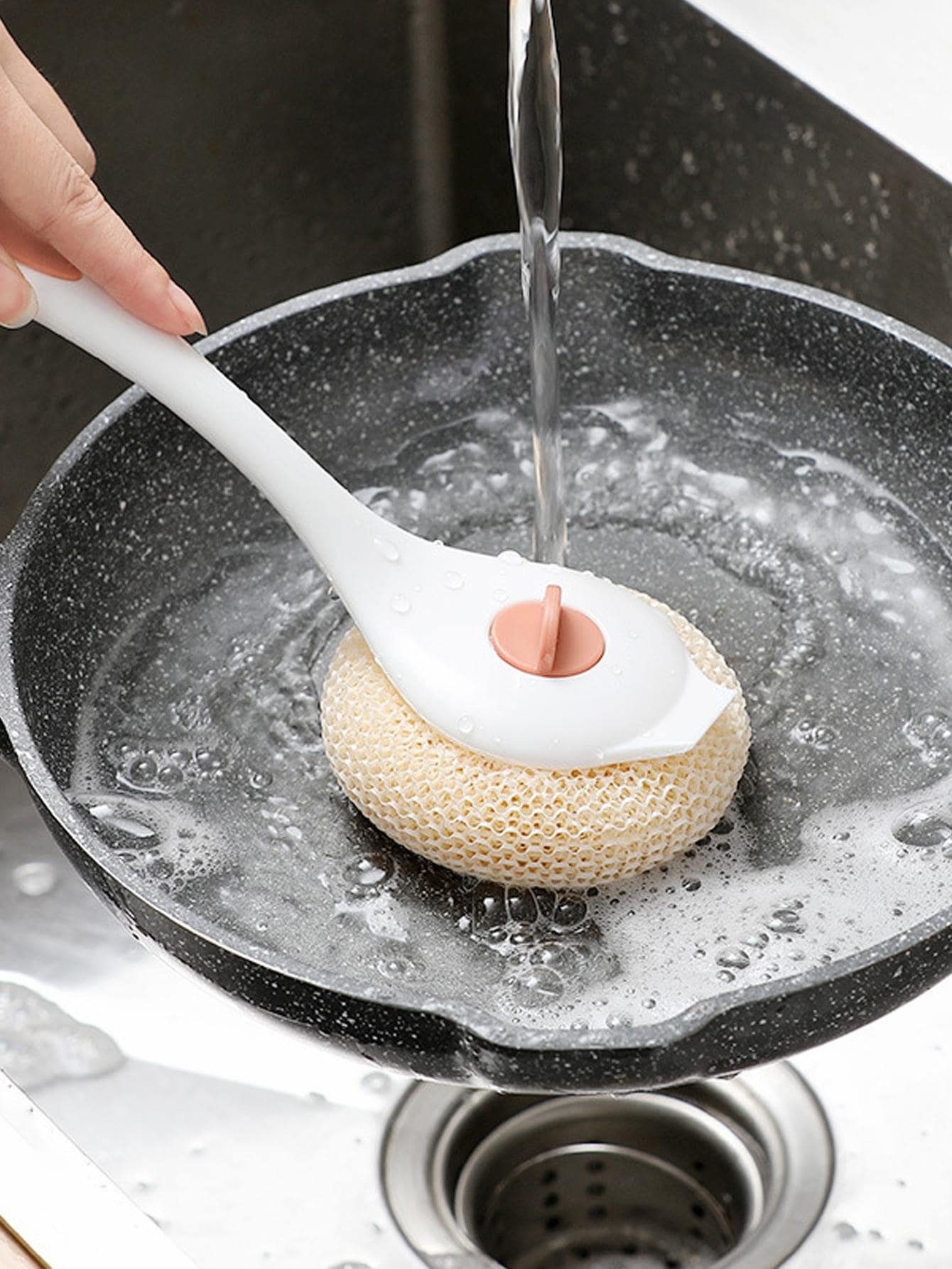 1入組PP鍋刷,現代撞色長柄清潔刷 - 彩色 - 查看 1