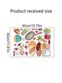 ملصق جداري بطباعة الطعام، ملصق فني جداري لاصق ذاتي للمطبخ، ملصقات، ملصق جداري، ملصق فينيل لديكور المنزل، عناصر ديكور الربيع لتحديث منزلك، ملصقات ديكور الاحتفالات هدايا لعيد الميلاد والتخرج وديكور المطبخ