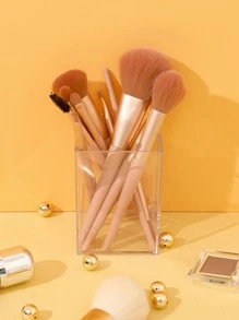 1入組PMMA化妝刷收納,現代透明化妝刷收納盒 - 無色 - 查看 1