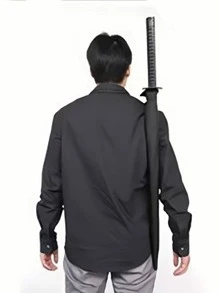 1入組滌綸雨傘套,極簡黑色長柄雨傘套收納適用於戶外 - 黑色 - 查看 3