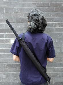 1入組滌綸雨傘套,極簡黑色長柄雨傘套收納適用於戶外 - 黑色 - 查看 1