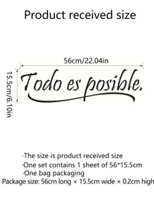 標語圖案牆貼 - 黑色 - 查看 6