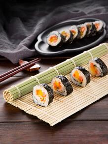 1入組竹子壽司卷墊,日式風廚房壽司卷墊 - 綠色 - 查看 2