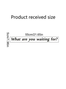 Slogan Graphic Wall Sticker - Black - View 6
