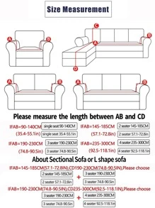 1pc Jacquard Solid Color Sofa Slipcover, Modern Polyester Sofa Slipcover For Home, All Season - Dark Grey - View 5