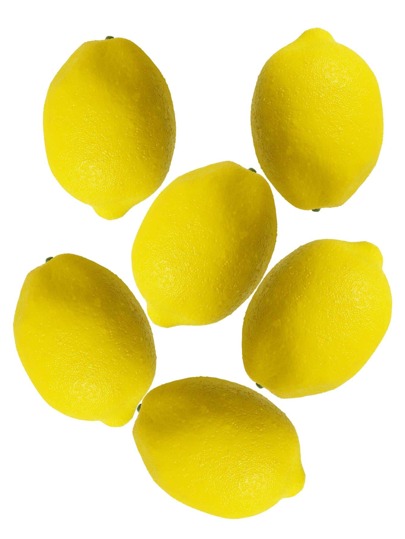 6PCS 3 Inch Artificial Lemons Decorations Yellow Lemons For Lemon Wreath Garland Lemonade Party Kitchen Table Summer Spring Decor Fruit Bowl Vase Fillers Photography Props, Valentine Day, Gift Gifts Birthday Graduation,Fake Plants