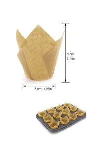 10入組素色圍裹紙 - 棕色 - 查看 3