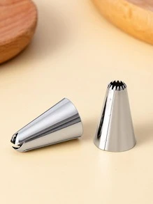 24pcs/set Stainless Steel Piping Nozzle, Modern Silver Frosting Tip For Kitchen - Silver - View 7