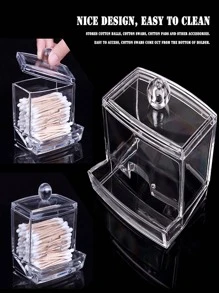 1入組塑膠收納盒,極簡透明容器 - 無色 - 查看 6