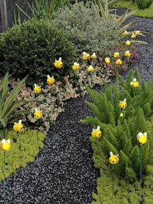 10pcs Bee Shaped Decorative Garden Stake - Multicolor - View 1