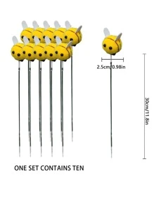 10pcs Bee Shaped Decorative Garden Stake - Multicolor - View 6