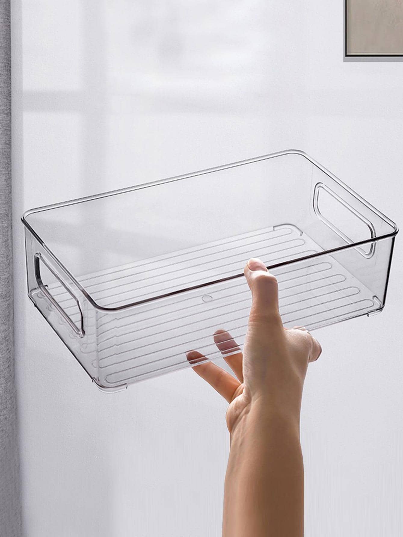 1入組透明辦公桌收納盒 - 無色 - 查看 1