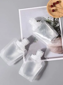 10 قطع حقيبة بلاستيكية شفافة قابلة لإعادة الاستخدام بحجم السفر مع غسول تجميلي فارغ 30 مل، جل استحمام، شامبو، منظف للوجه، زجاجات تعبئة للاستعمال مرة واحدة أثناء التنقل