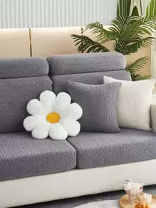 1入組提花彈力沙發座套深灰色滌綸沙發座防塵套適用於L形沙發或1/2/3/4人座沙發 - 深灰色 - 查看 6