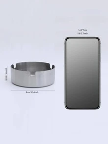 1入組不銹鋼煙灰缸 - 銀色 - 查看 5