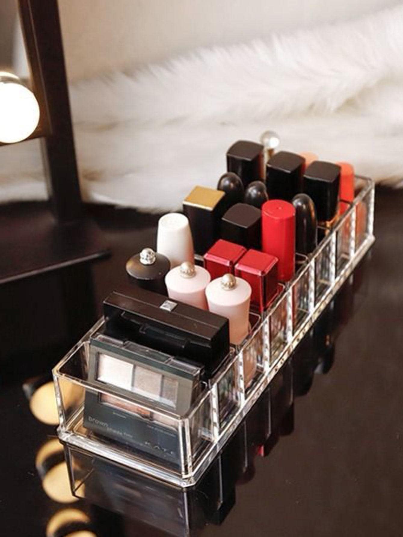 1入組透明多格化妝盒 - 無色 - 查看 1