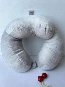 1 Gối Hình Chữ U Du Lịch, Gối Chữ U Cho Văn Phòng, Du Lịch - Xám - Xem 7