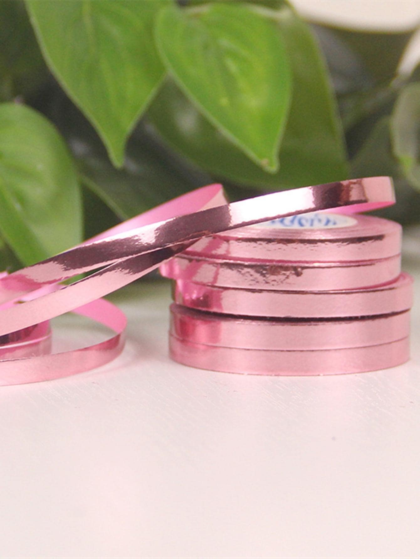 10米长的五彩纸屑罐气球，配有激光彩带，适用于生日派对装饰、生日派对用品、成人嘉年华气球、氦气球和激光彩带。 - 粉色 - 查看 1