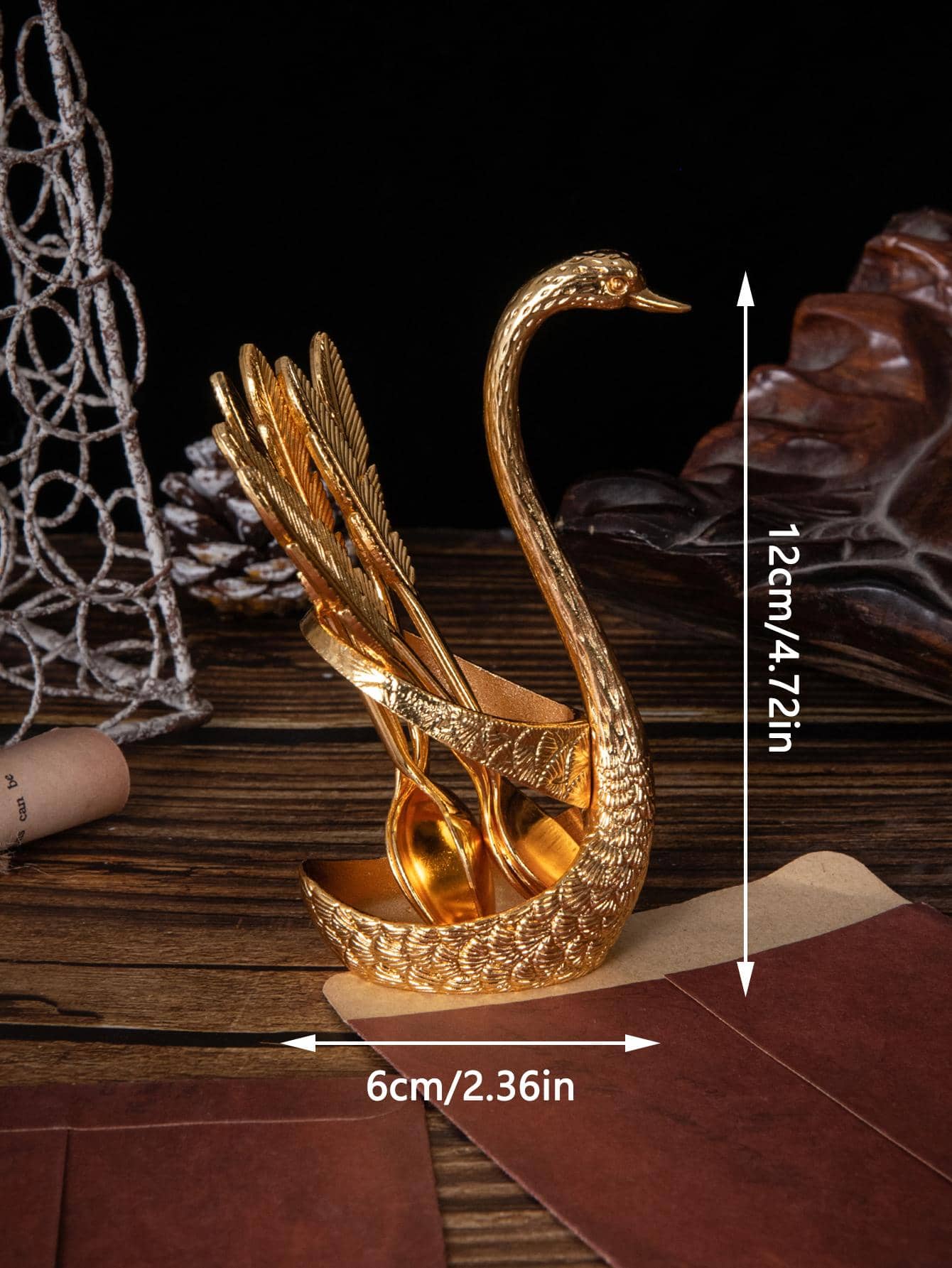 7pcs Wing Design Tray & Hand Shaped Base & Spoon Holder Set,Kitchen