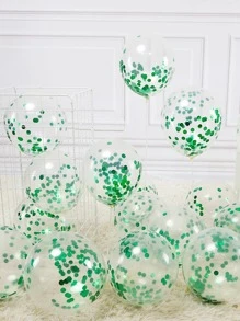 10 quả bóng bay cao su đính kim sa vàng 30cm, bóng bay trong suốt bơm khí heli, thích hợp trang trí đám cưới, tiệc sinh nhật, tựu trường, ngày Valentine và các dịp khác. - màu xanh lá - Xem 2