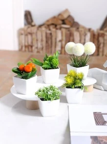 5 chậu cây nhân tạo - Nhiều màu - Xem 6