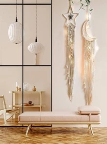 1pc Woven Detail Tassel Decor Wall Hanging, Modern Polyester Hanging Decoration For Home,Home Decor ,Room Decor,Wall Decor