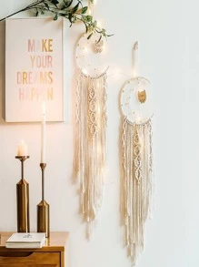 1pc Woven Detail Tassel Decor Wall Hanging, Modern Polyester Hanging Decoration For Home,Home Decor ,Room Decor,Wall Decor