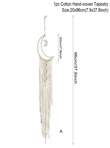1pc Woven Detail Tassel Decor Wall Hanging, Modern Polyester Hanging Decoration For Home,Home Decor ,Room Decor,Wall Decor