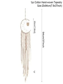 1pc Woven Detail Tassel Decor Wall Hanging, Modern Polyester Hanging Decoration For Home,Home Decor ,Room Decor,Wall Decor