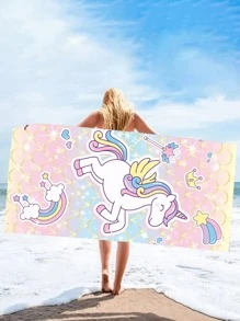 Snel drogende ultrafijne vezel 250 g/m² regenboog eenhoornpatroon strandmat, yogamat, zonnebranddeken, geschikt voor reizen, kamperen, zwemmen, buiten, 70x140 cm badhanddoek, strandlaken, 1 stuk of groter 90x180 cm badhanddoek, strandlaken, 1 stuk zomer reizen, vakantie vakantie badkamerdecoratie strandbenodigdheden