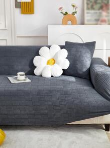 1 Hình Học Vải Bọc Ghế Sofa, Polyester Hiện Đại Co Giãn Bọc Ghế Sofa Cho Gia Đình - Màu xám đen - Xem 7