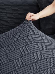 1 Hình Học Vải Bọc Ghế Sofa, Polyester Hiện Đại Co Giãn Bọc Ghế Sofa Cho Gia Đình - Màu xám đen - Xem 6