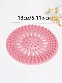 1pc TPR Drain Stopper, Pink Anti-blocking Bath Tub Plug For Home - Pink - View 2