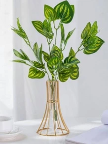 1入組北歐風格創意金色鏤空鐵水培花瓶裝飾 - 金色 - 查看 4