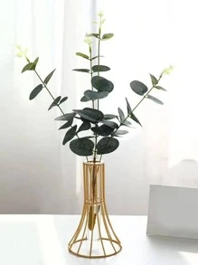 1入組北歐風格創意金色鏤空鐵水培花瓶裝飾 - 金色 - 查看 8