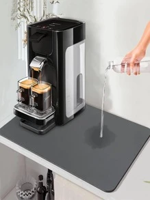 HYER KITCHEN 1入組矽藻土洗碗墊廚房用極簡主義灰色洗碗瀝水墊 - 灰色 - 查看 1