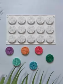 1pc Silicone Round Candy Mold - White - View 2