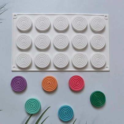 1入組矽膠圓形糖果模具