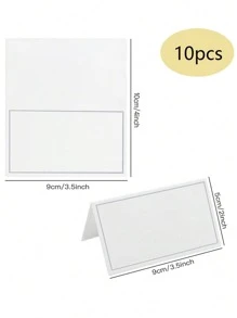 10 张/20 张座位卡/桌卡，适用于婚礼、生日、毕业典礼、夏季活动，附有祝福语 - 白色 - 查看 6