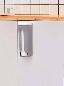 1入組塑膠收納現代雙色掛壁式垃圾袋收納盒 - 灰色 - 查看 3