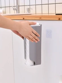 1入組塑膠收納現代雙色掛壁式垃圾袋收納盒 - 灰色 - 查看 4