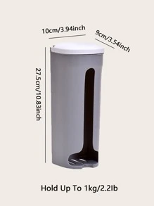 1入組塑膠收納現代雙色掛壁式垃圾袋收納盒 - 灰色 - 查看 2